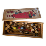 Ancien jeu 'Croquet de Table' en bois – Jouet vintage années 50