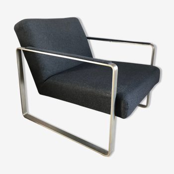 Fauteuil design Bo Concept tissus metal