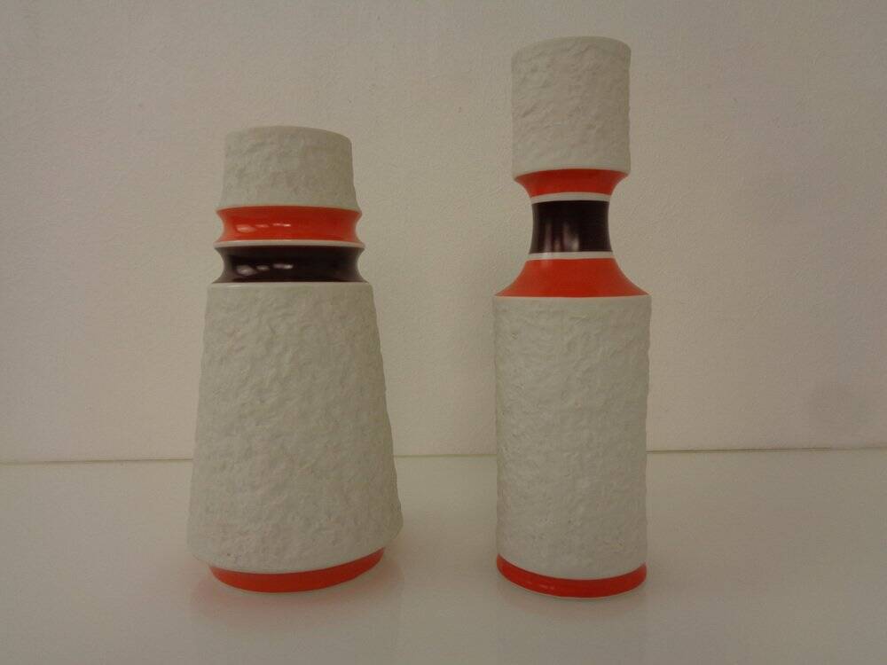 Space Age Op Art Vases from Royal KPM, 1960s, Set of 2