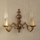 Applique double en bronze, style traditionnel français vintage, bras chantournés 5097