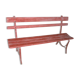Garden bench wood metal early XXth "ox blood"