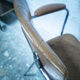 Vintage armchair in skai