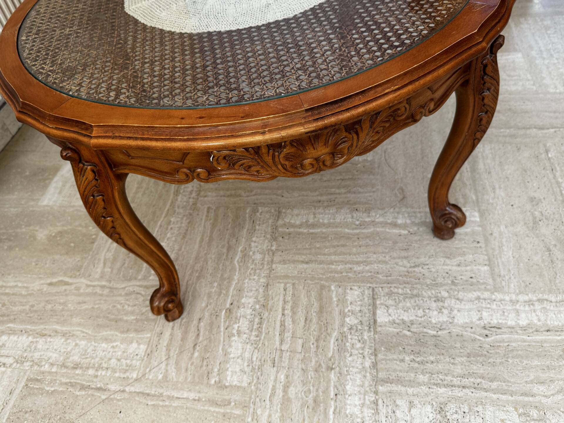 Table basse merisier massif