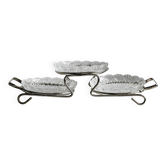 Serviteur en métal et cristal