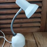 White bedside desk lamp