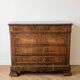 Ensemble commode ancienne : 3 tiroirs en bois kaki