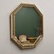 Vintage faux bamboo gilt mirror, 1980s