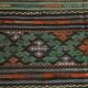 Tapis Kilim Vintage Motifs Ethniques Vert et Rouge, 180x271 Cm