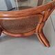 Sofa armchairs and coffee table in vintage rattan of six pieces