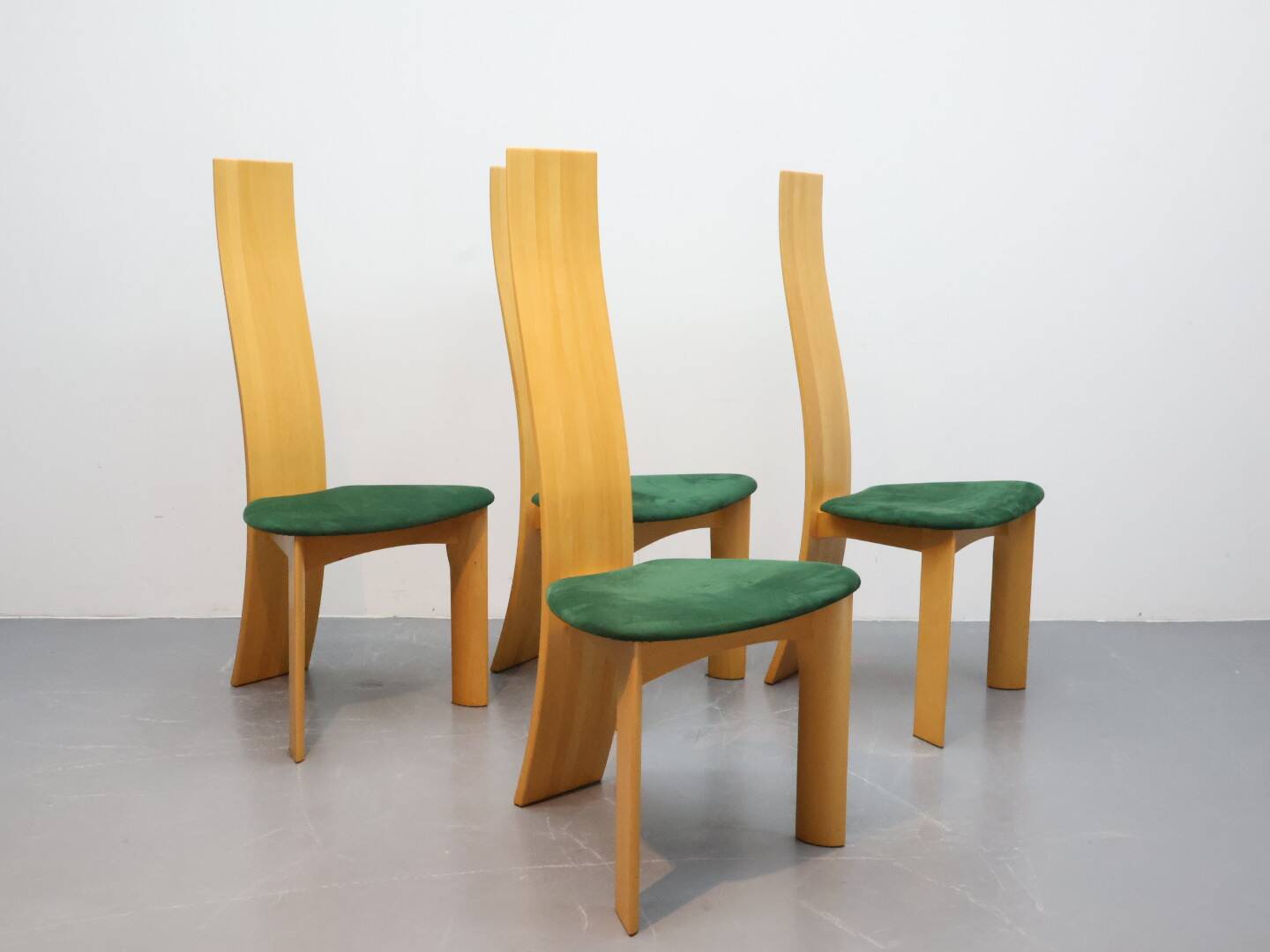 Ensemble de 4 chaises design Iris chair Bob van den Berghe