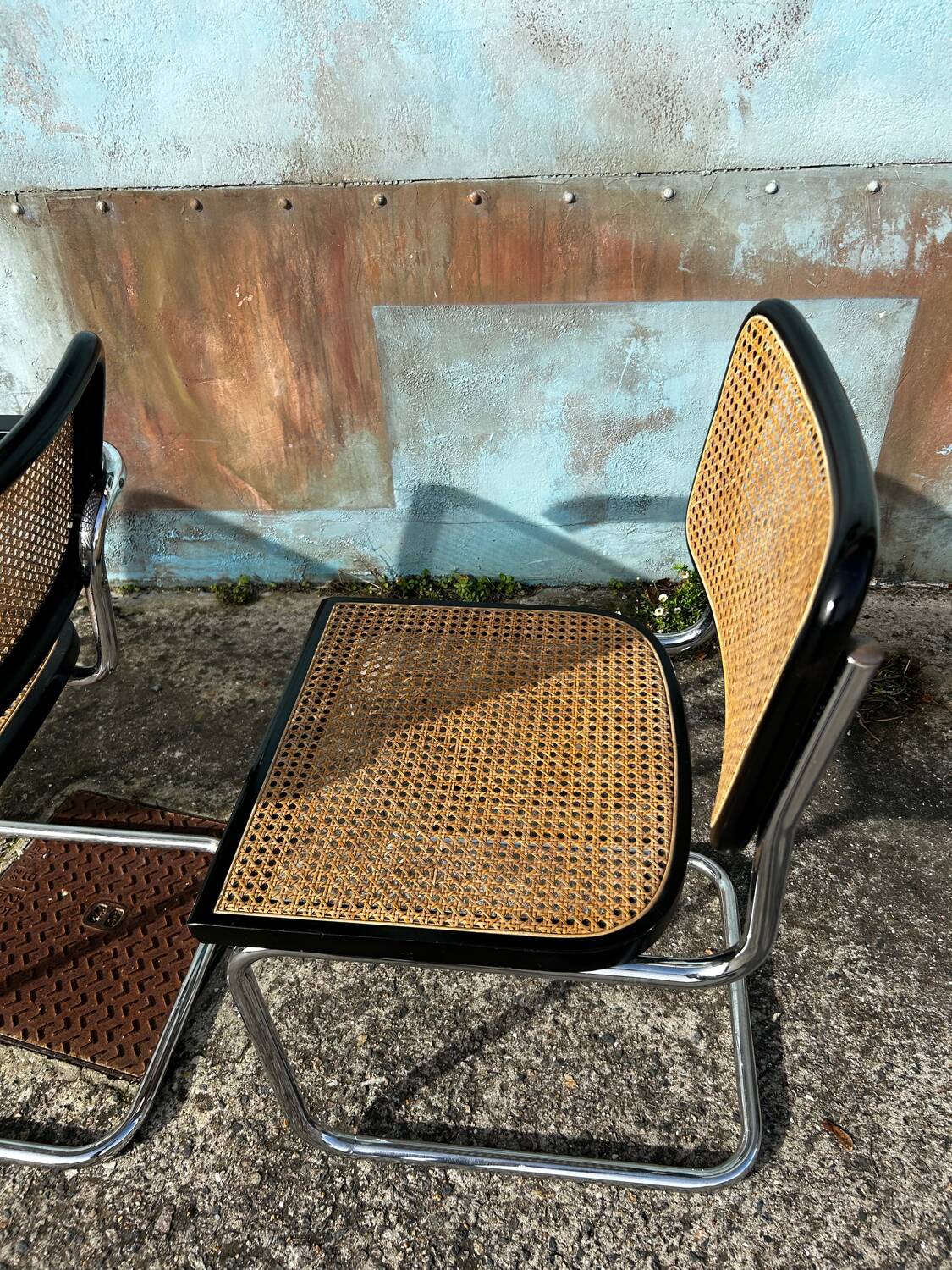 Set of 4 Cesca chairs by Marcel Breuer