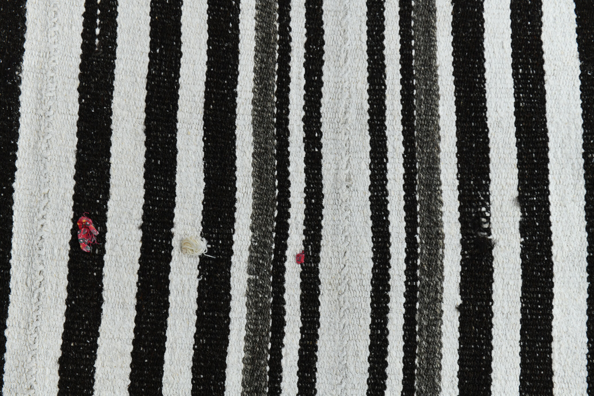 Tapis chanvre noir blanc, 181x223cm