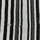 Tapis chanvre noir blanc, 181x223cm