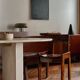 Table à manger Roche Bobois en travertin italien – Années 70/80