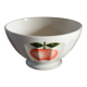 Large vintage apple ribbed footed bowl
