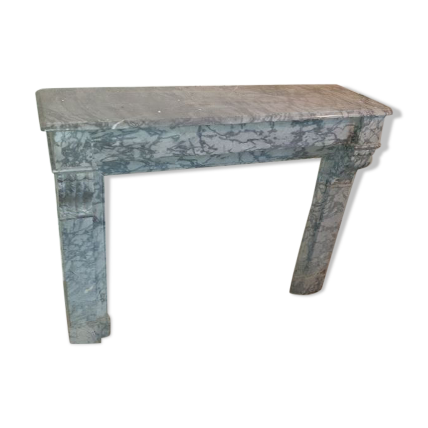 Fireplace modillon Napoleon III in gray marble of the nineteenth