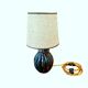 Lamp, Alphonse CYTHÈRE base, flamed stoneware RAMBERVILLIERS and fabric shade.