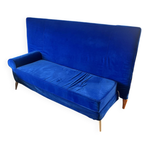 Canapé velours bleu