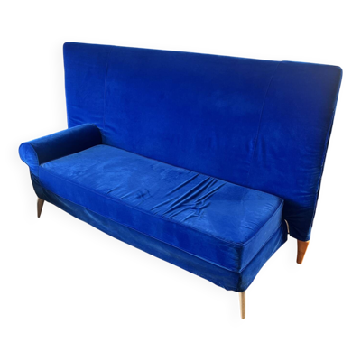 Canapé velours bleu Philippe Starck modèle Royalton