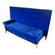 Blue velvet sofa Philippe Starck model Royalton