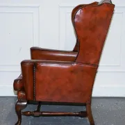 Chesterfield Wingback Armchairs with Flat Arms by William Morris, Set of 2