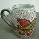Tasse mug décor algues et poisson Fat Lava vintage