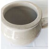 Gray stoneware pot