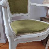 Pair of patinated armchairs