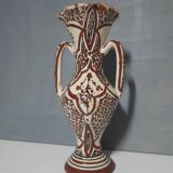 Antique Moroccan Safi vase - Maghreb folk art - brown amphora
