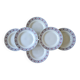 6 antique flat plates in Saint-Amand earthenware (Nord)