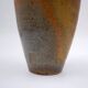 Vintage brown ceramic vase stamped "PV"