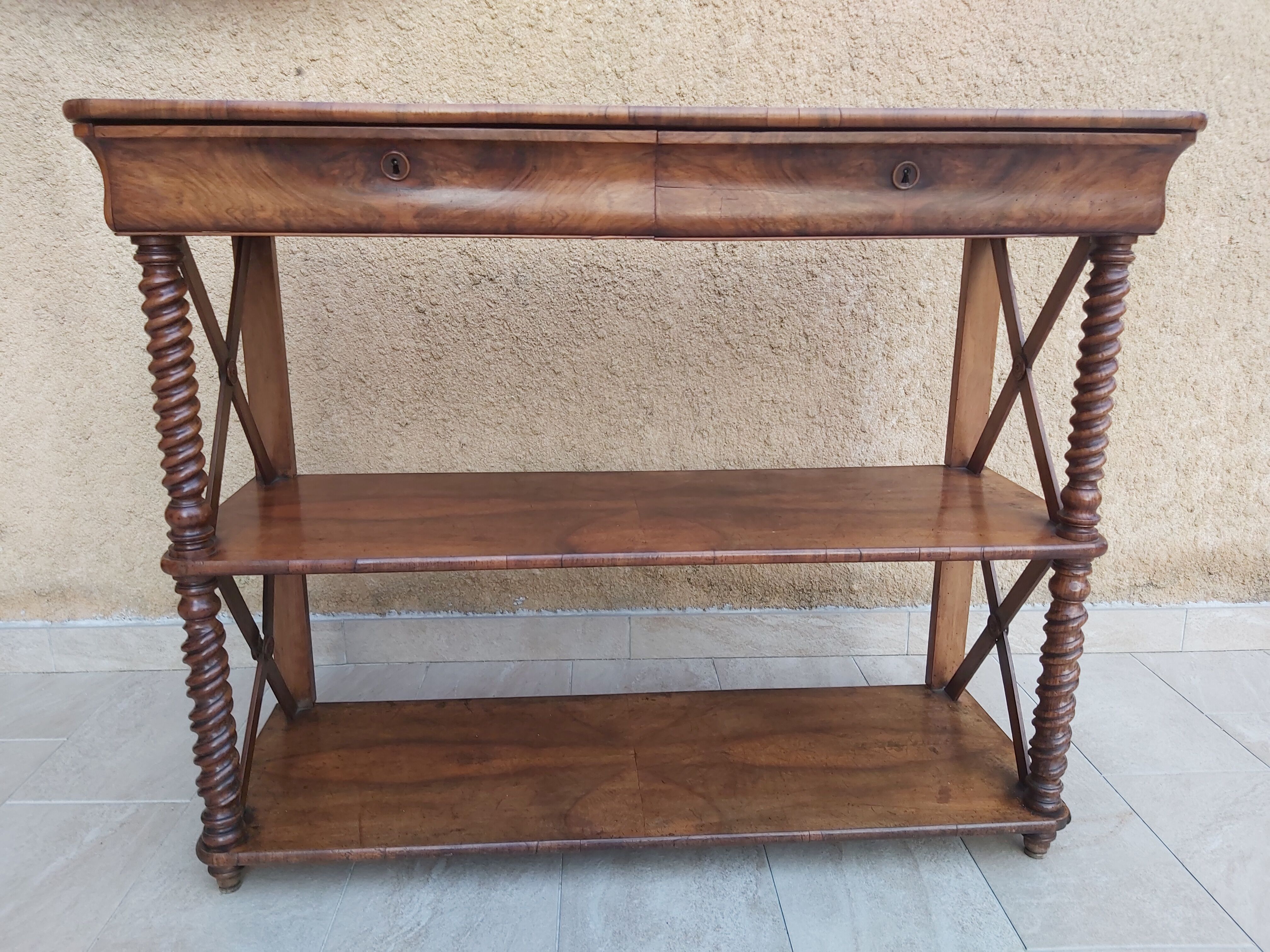 Nineteenth century walnut console