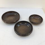 Series of three hollow plates in Jean Marais ceramic