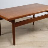 Scandinavian rectangular teak coffee table, 1960