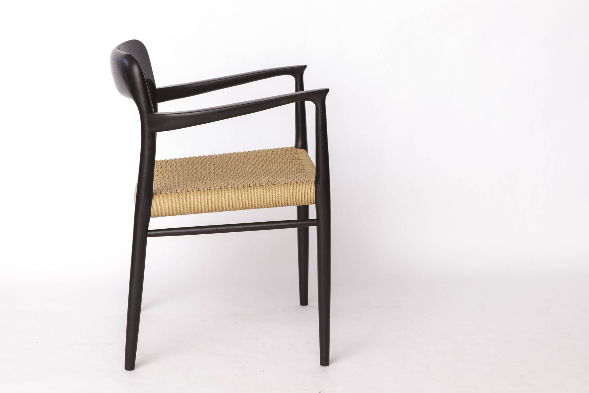 Niels Otto Møller Armchair Black 1960s – Danish Mid-Century Chair Model 56