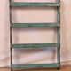 Old Burmese teak wall shelf original blue patina