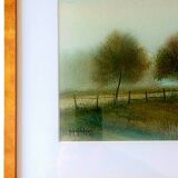 Painting by Richard LITZELMANN (1951-2020) - Watercolour - Countryside Landscape 1980