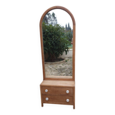 Mirror, dressing table with 2 drawers