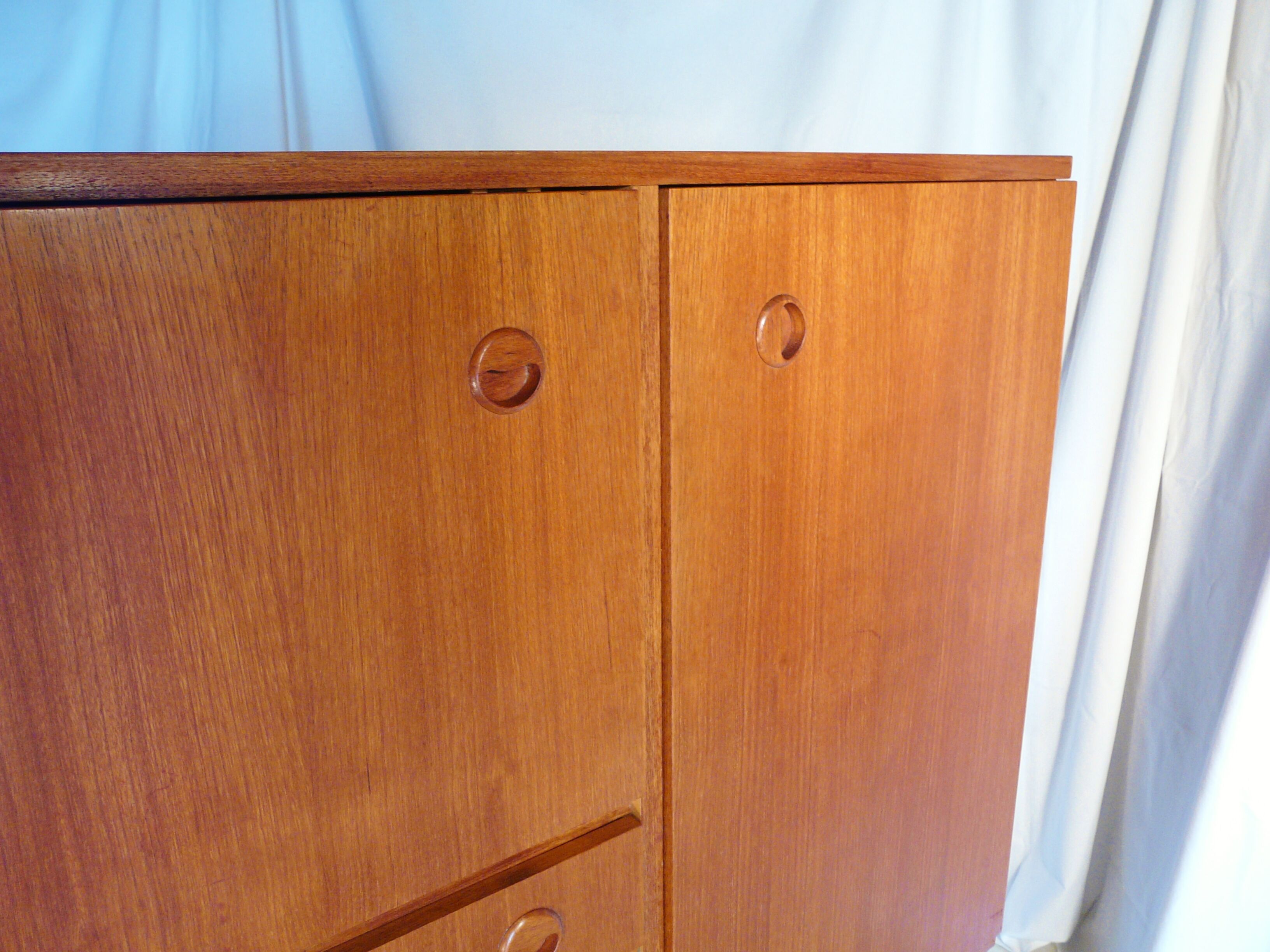 Scandinavian teak bar and dresser furniture