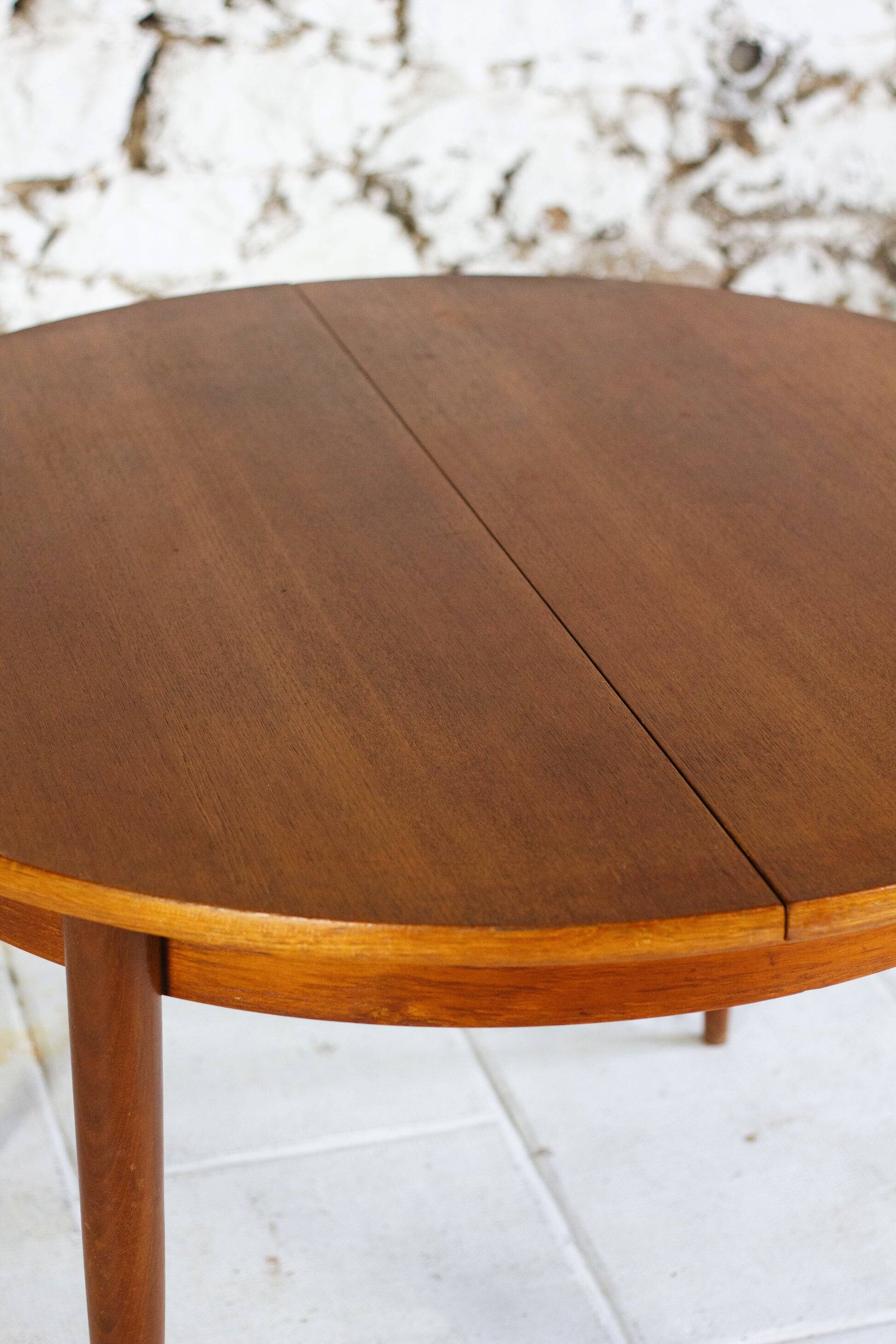 Vintage Scandinavian round teak table, 1960