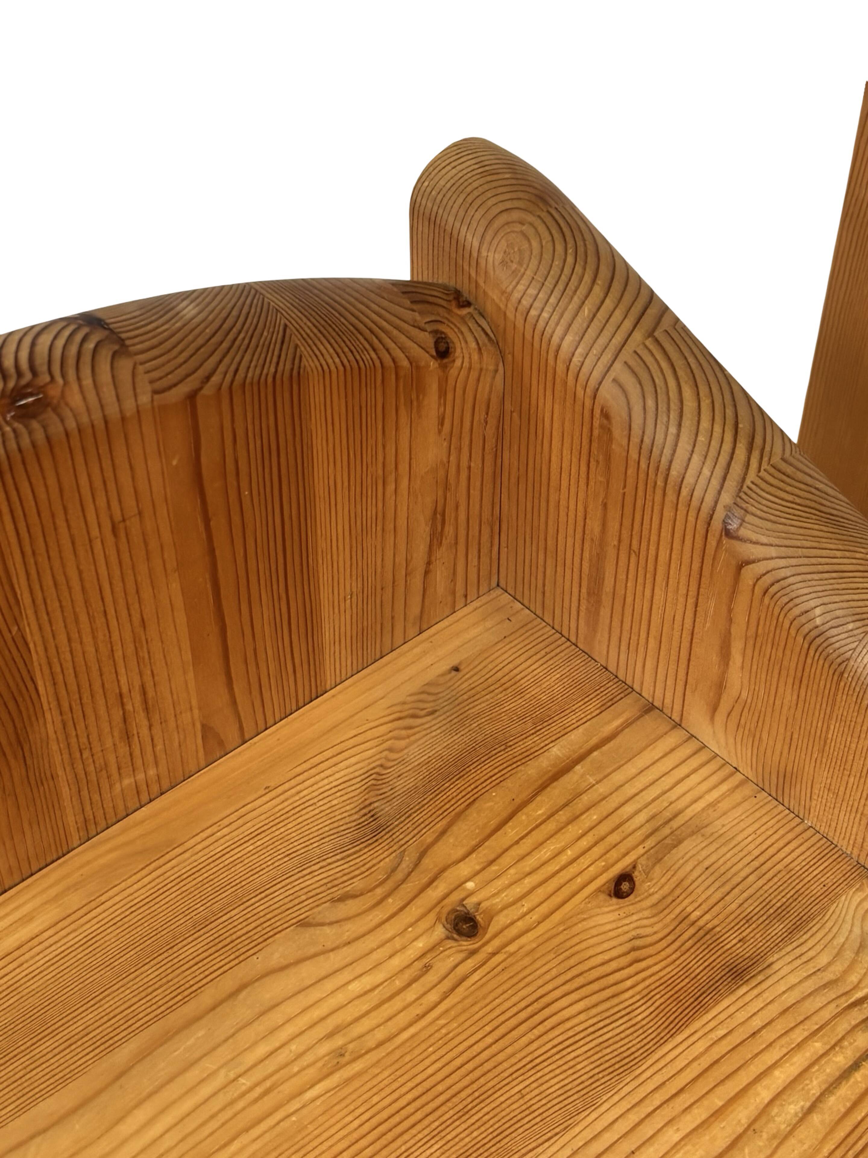 Vintage set of two pine wood bedside tables