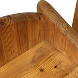 Vintage set of two pine wood bedside tables