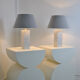 Pair of marble lamps by Maison Barbier 1960