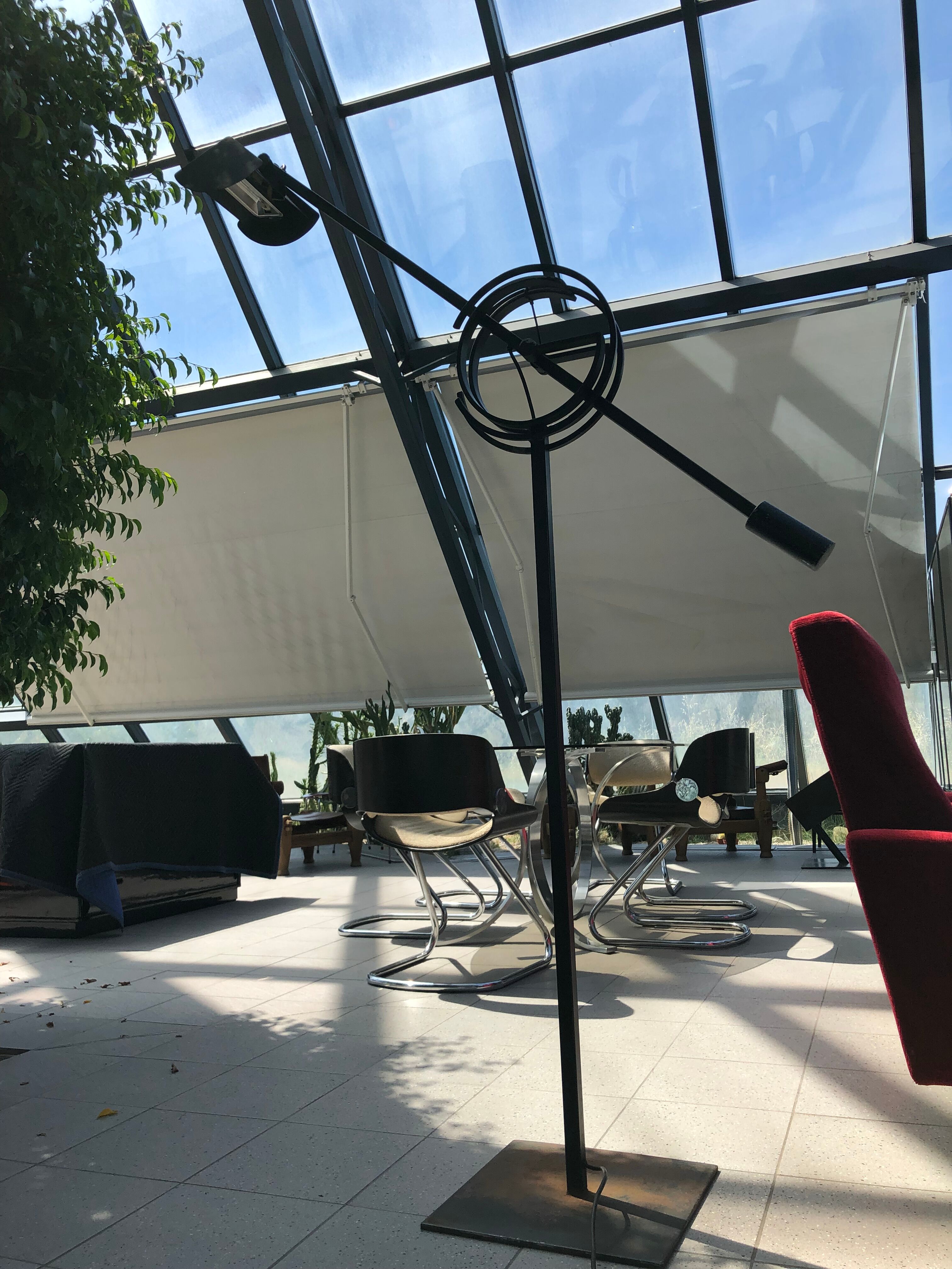 Relco Italia “Il Tempo” floor lamp in matt black lacquered steel