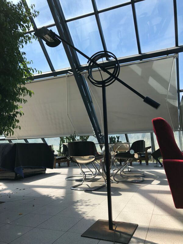 Lampadaire « Il Tempo » Relco Italia en acier laqué noir mat