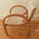 Baumann chair curved wood