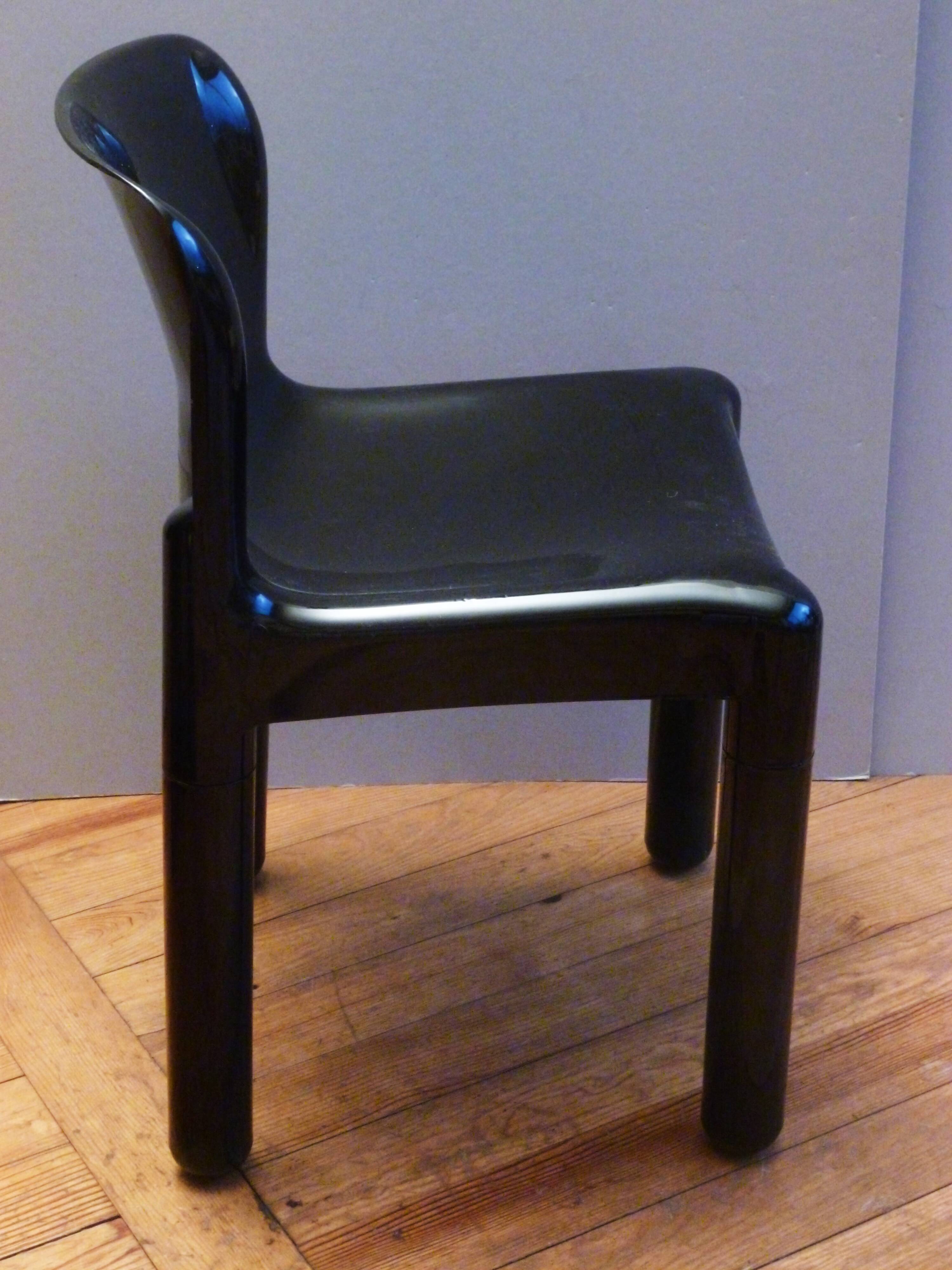 Four chairs, by Carlo Bartoli, model "4875", Kartell edition, 1970s