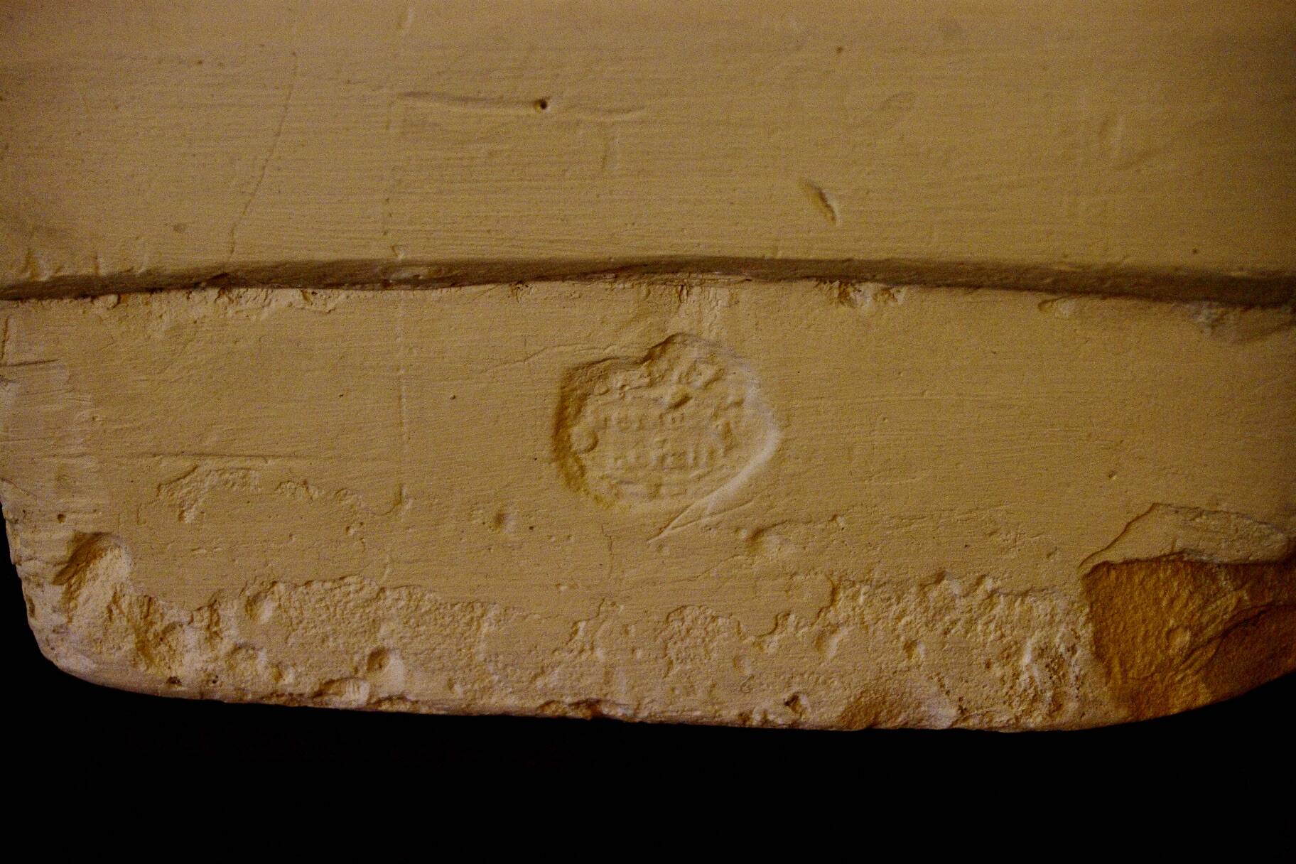 Art deco full plaster bust of a young man