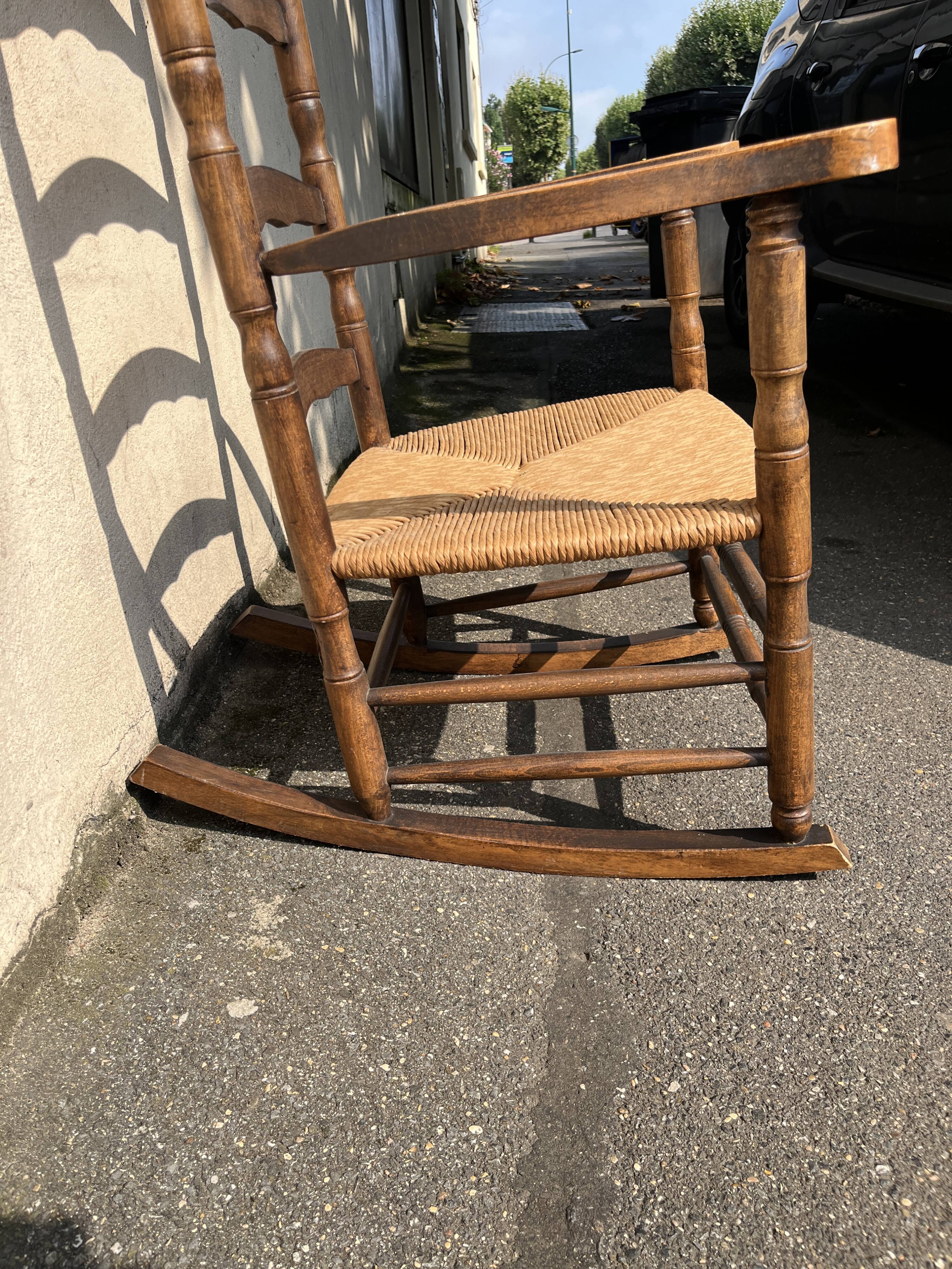 Wooden rocking chair