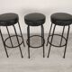 3 vintage black bar stools